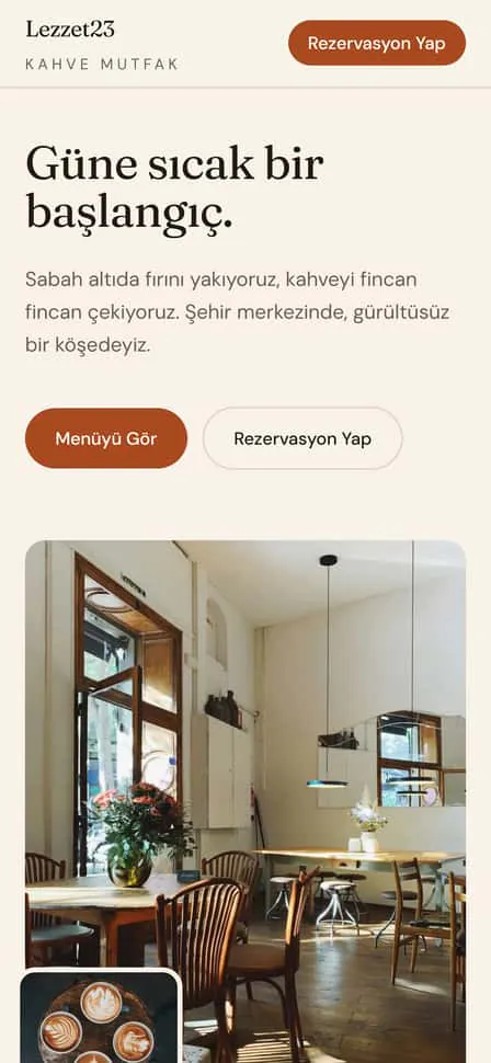 Lezzet23 Kahve Mutfak örnek tasarımı